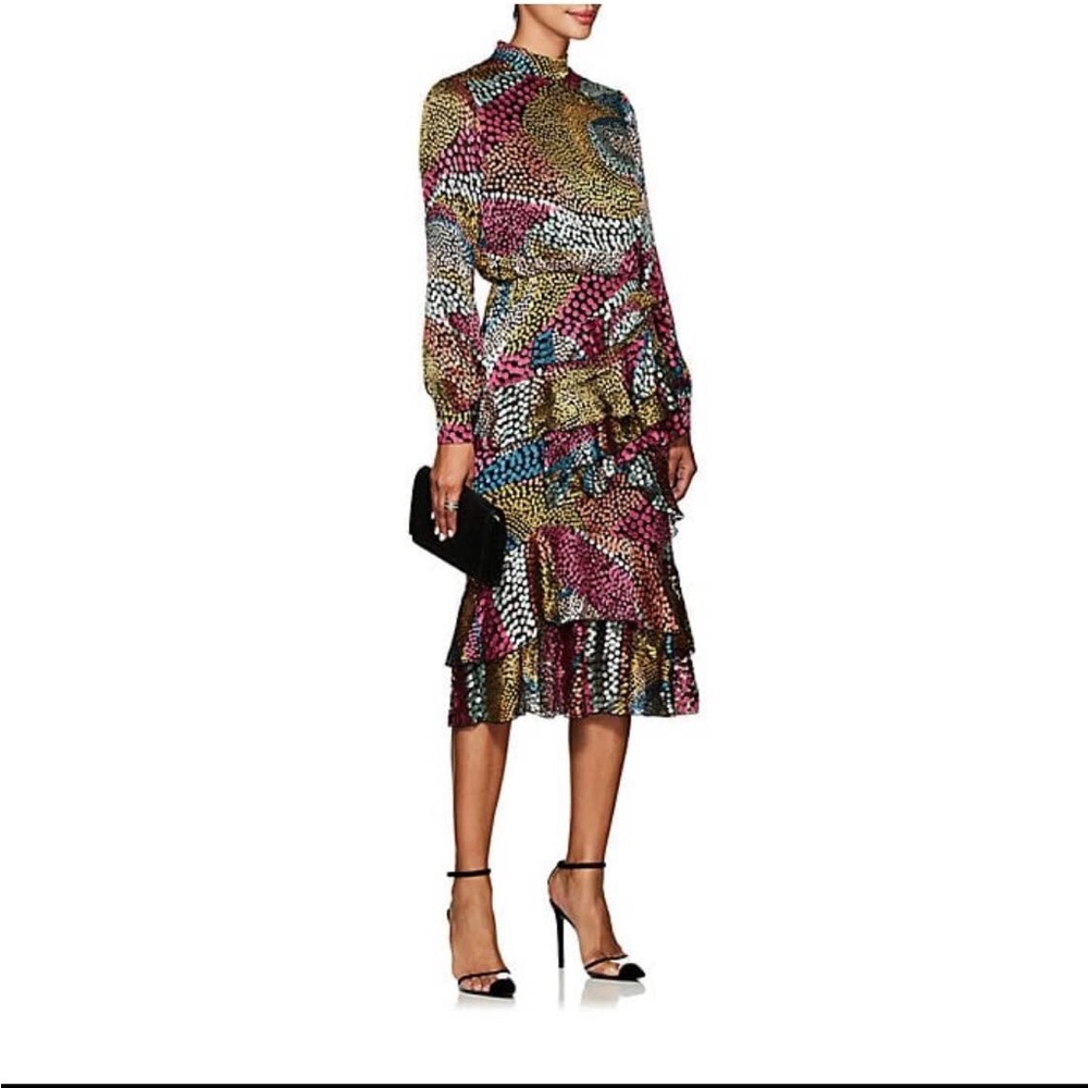 SALONI isa midi ruffle dress US size 4